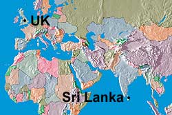 Sri Lanka Location Map