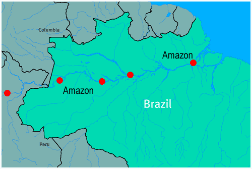 map of amazon