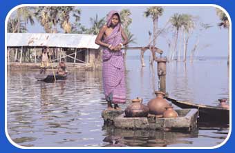 woman pumping water
