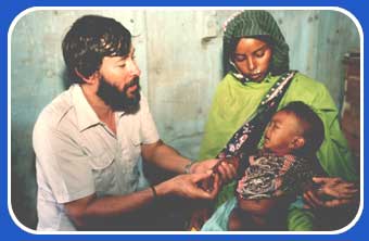 doctor tending to a baby
