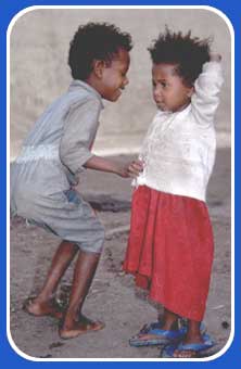 young children playing