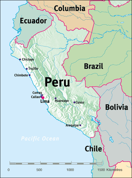Map of Peru