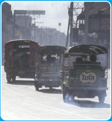 In South-East Asia, half the vehicles on the road are two or three wheelers. They release dangerous levels of hydrocarbons and particulate matter.