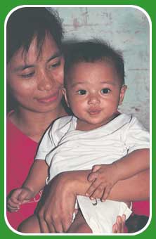 woman and her baby