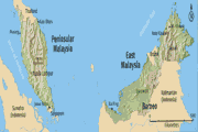 map of Malaysia Borneo