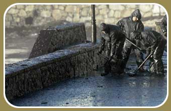 Clean-up workers