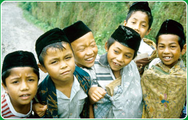Muslim boys in Sumatra, the world's sixth largest island.