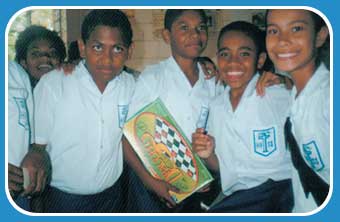 Pupils at  the Holy Family School in Fiji