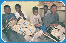 Children weaving for a living